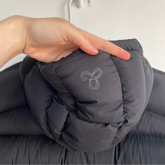 Tna Kanaka Black Puffer Jacket Hooded Zip Up Winter Coat Goose Down Feather S - Picture 8 of 11